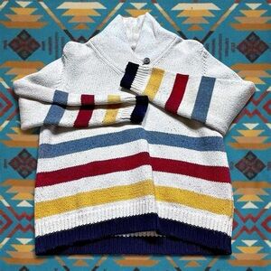 L.L. Bean Hudson Bay style striped sweater. Women's Large.